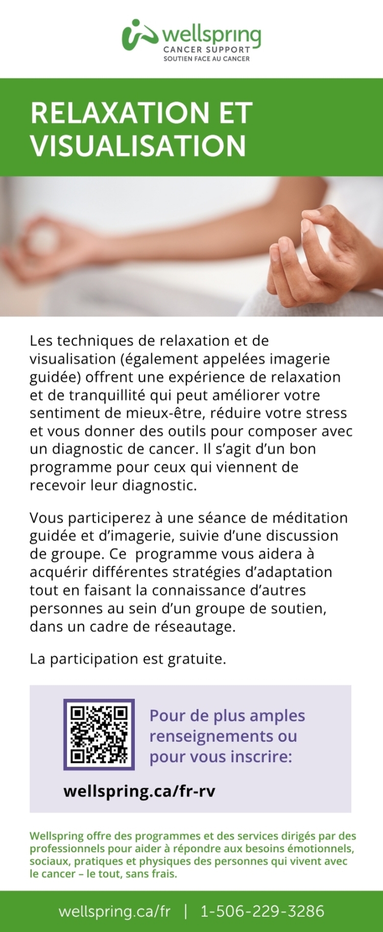 FLYER: Relaxation & Visualization Flyer (French - Relaxation et Visualisation)