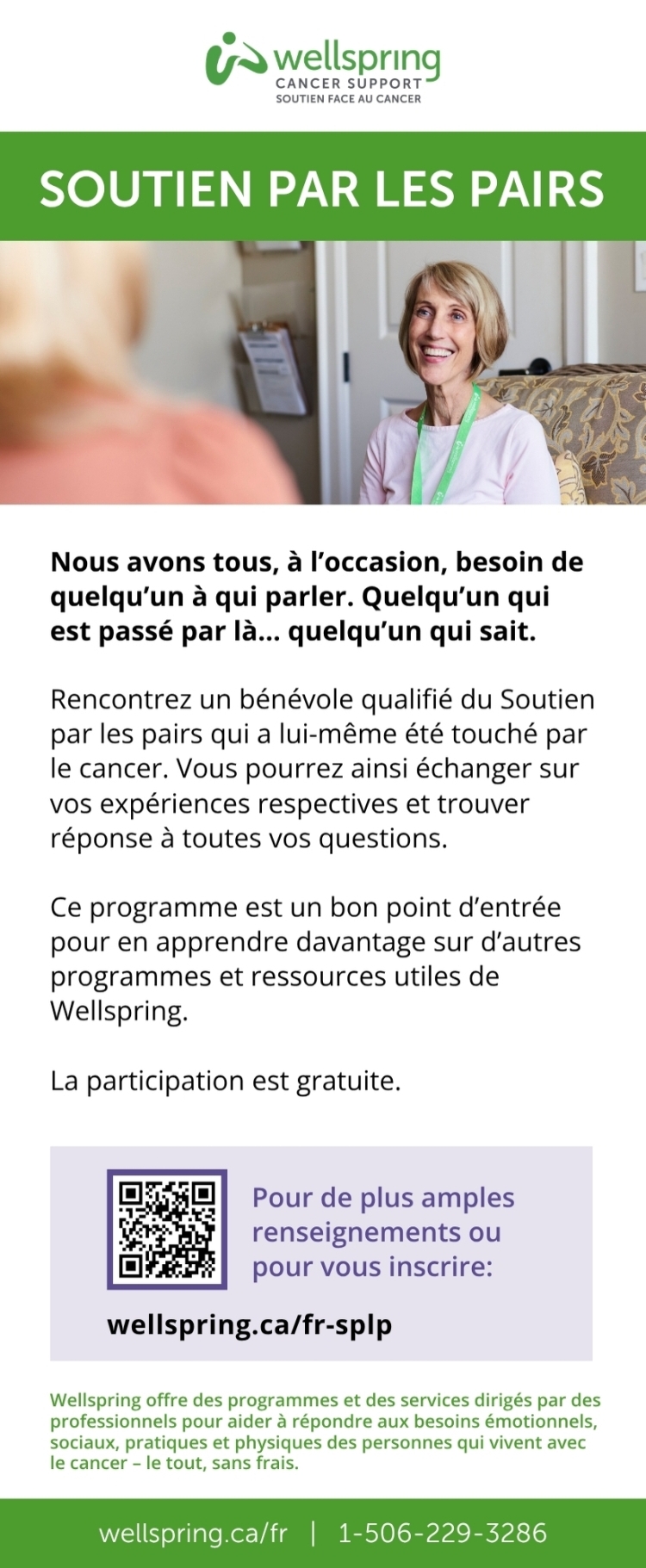 FLYER: Peer Support Flyer (French - Soutien par les Pairs)